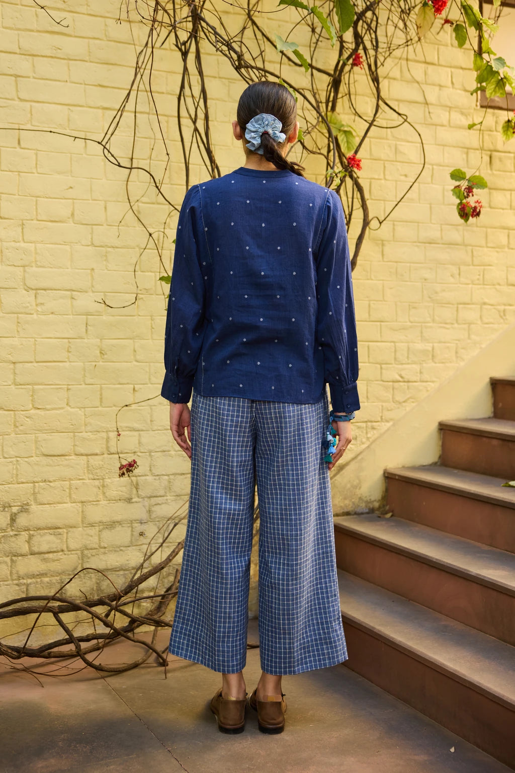 Nyla Set — jamdani cotton set — back view | Sarron