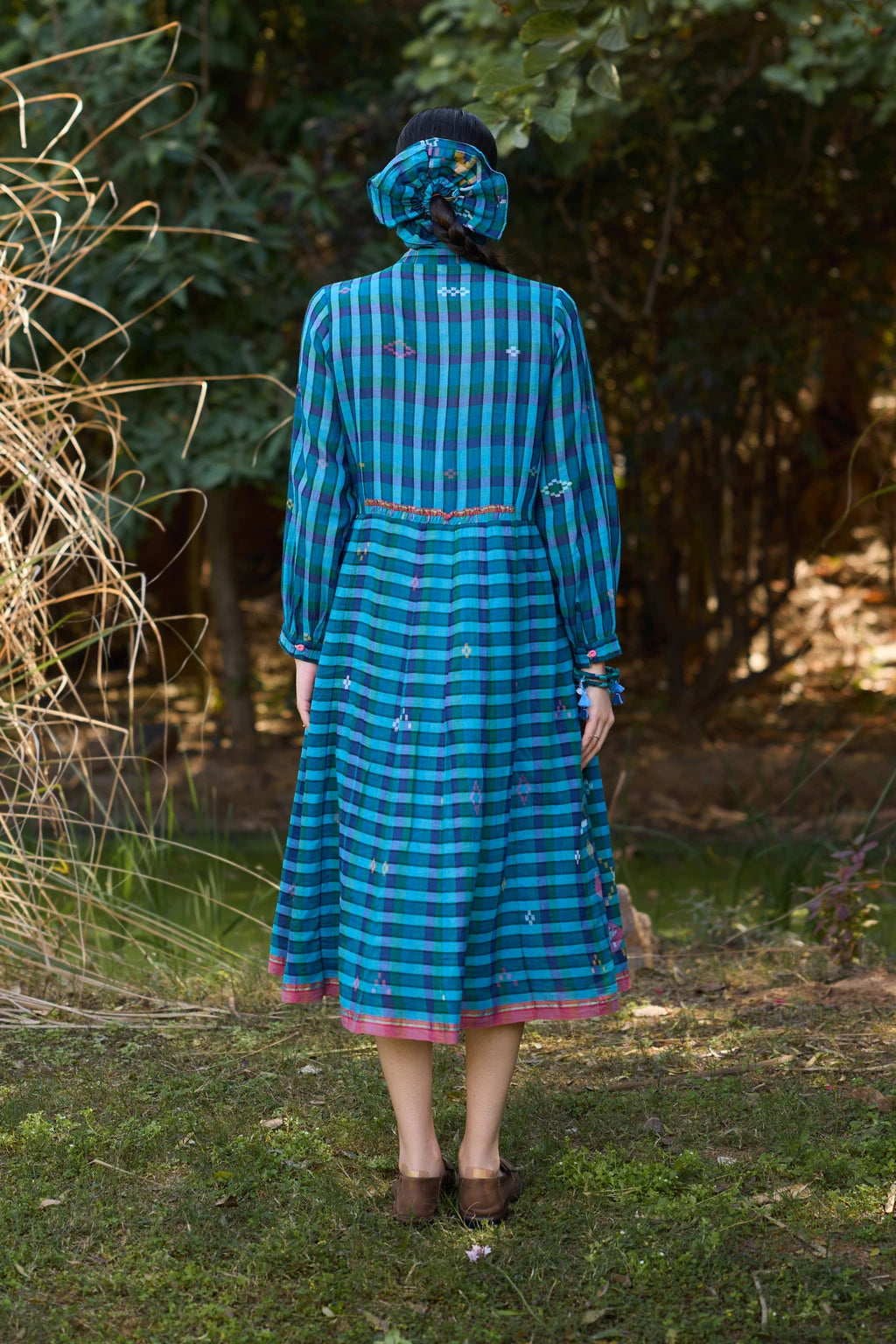 Taal Dress — jamdani cotton dress — fabric detail | Sarron