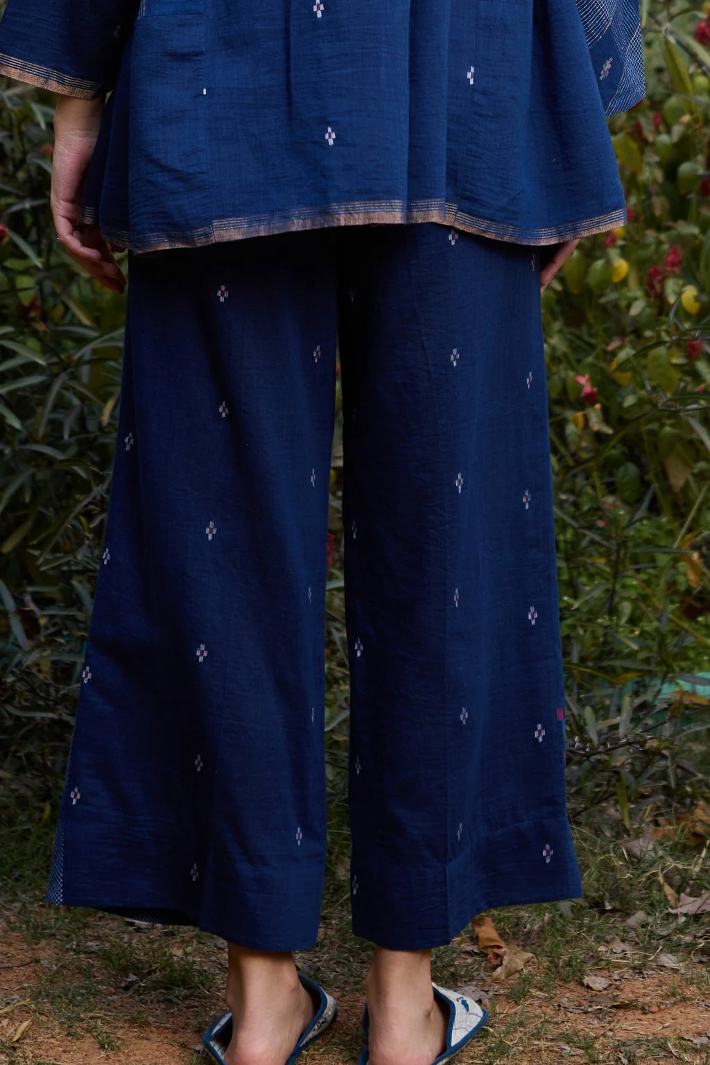 Vara Pant — jamdani silk cotton pant — back view | Sarron
