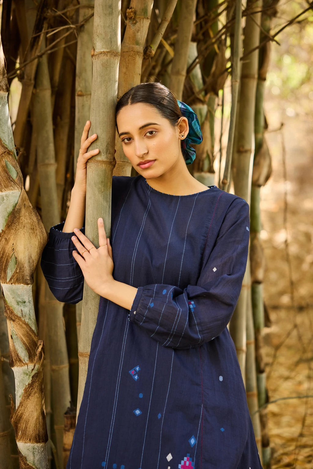 Adva Dress — jamdani cotton dress — campaign shot | Sarron