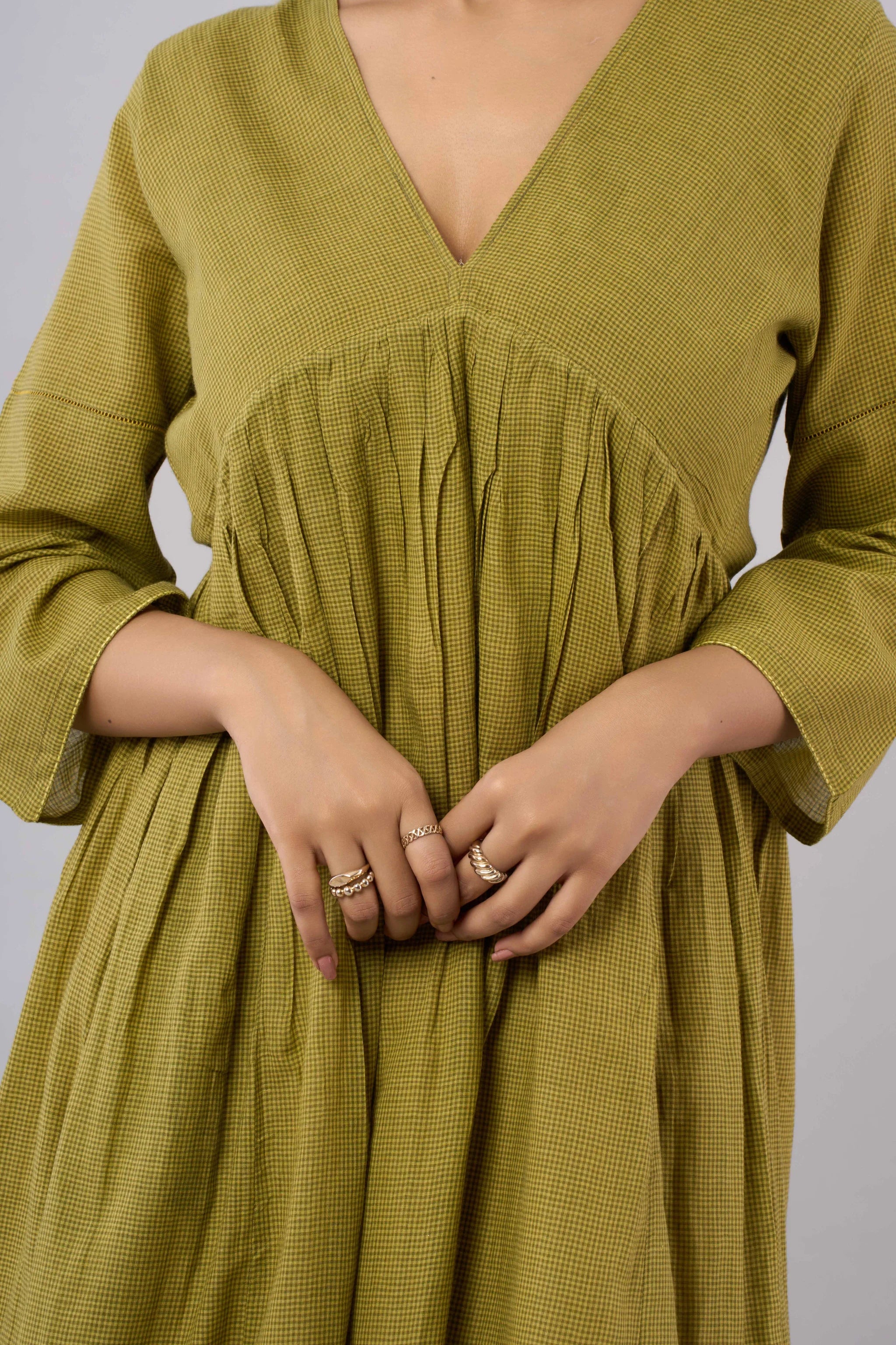 Dirty Martini Dress - Mustard Green