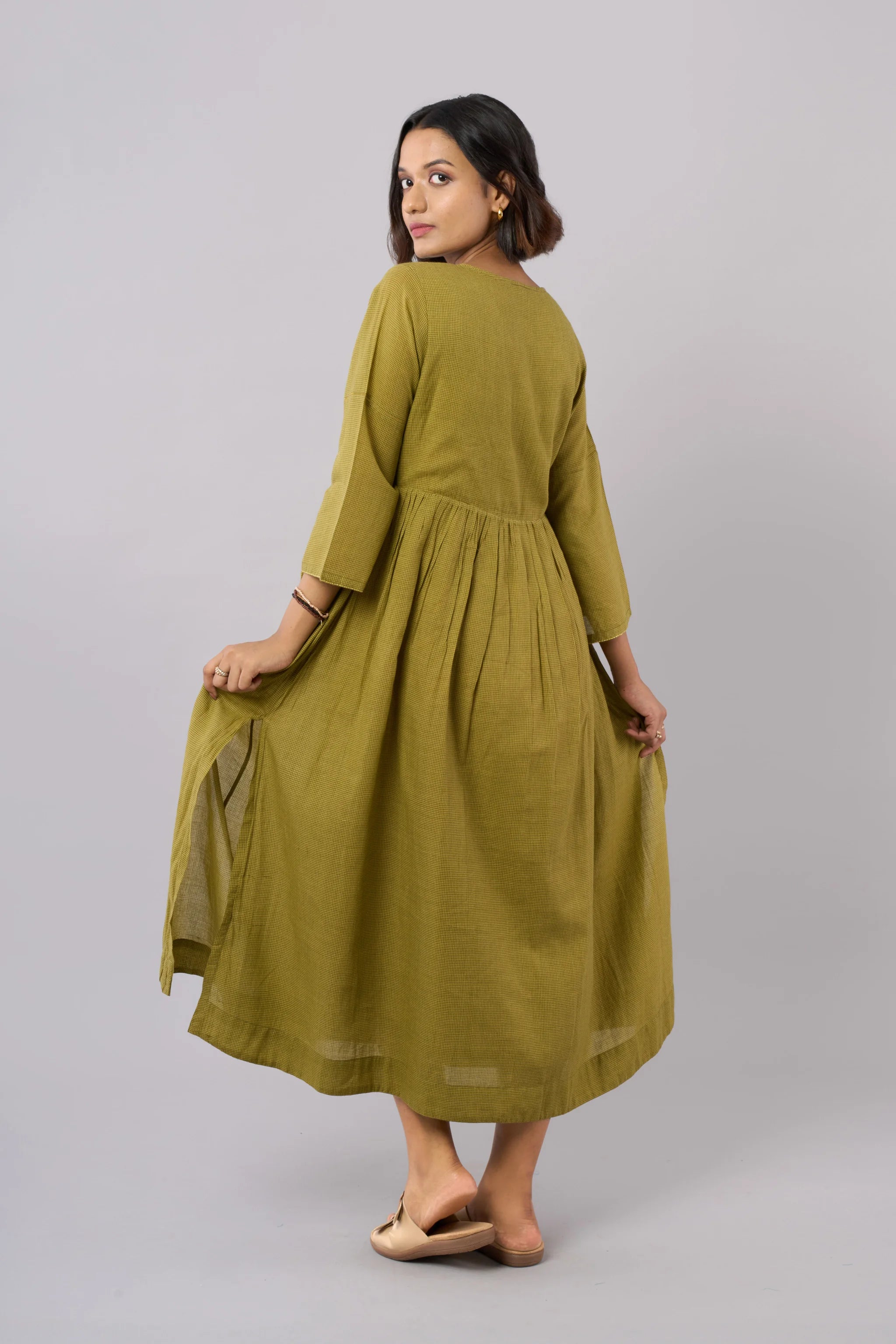 Dirty Martini Dress - Mustard Green