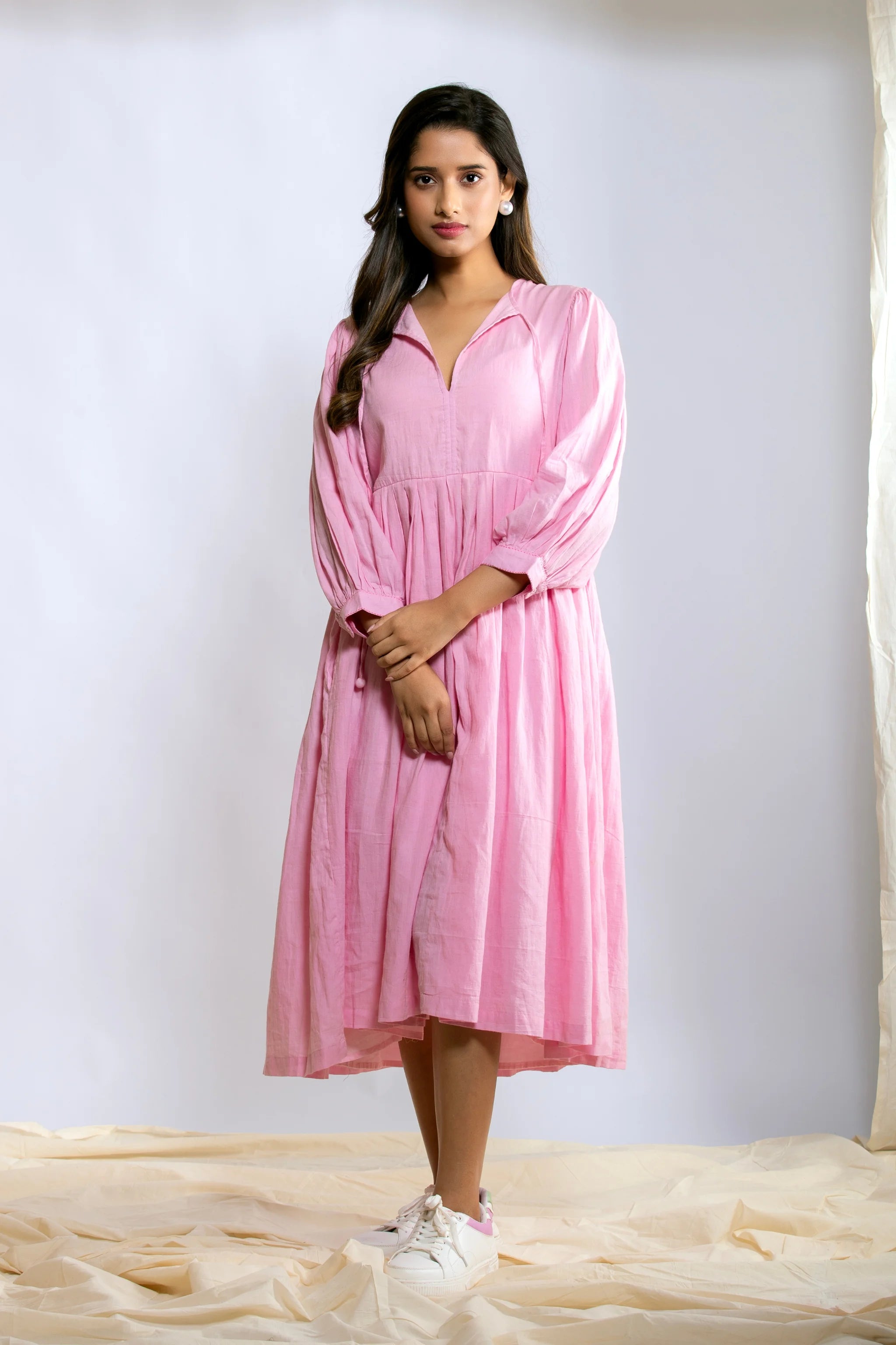 Leher Midi Dress - Pearly Pink