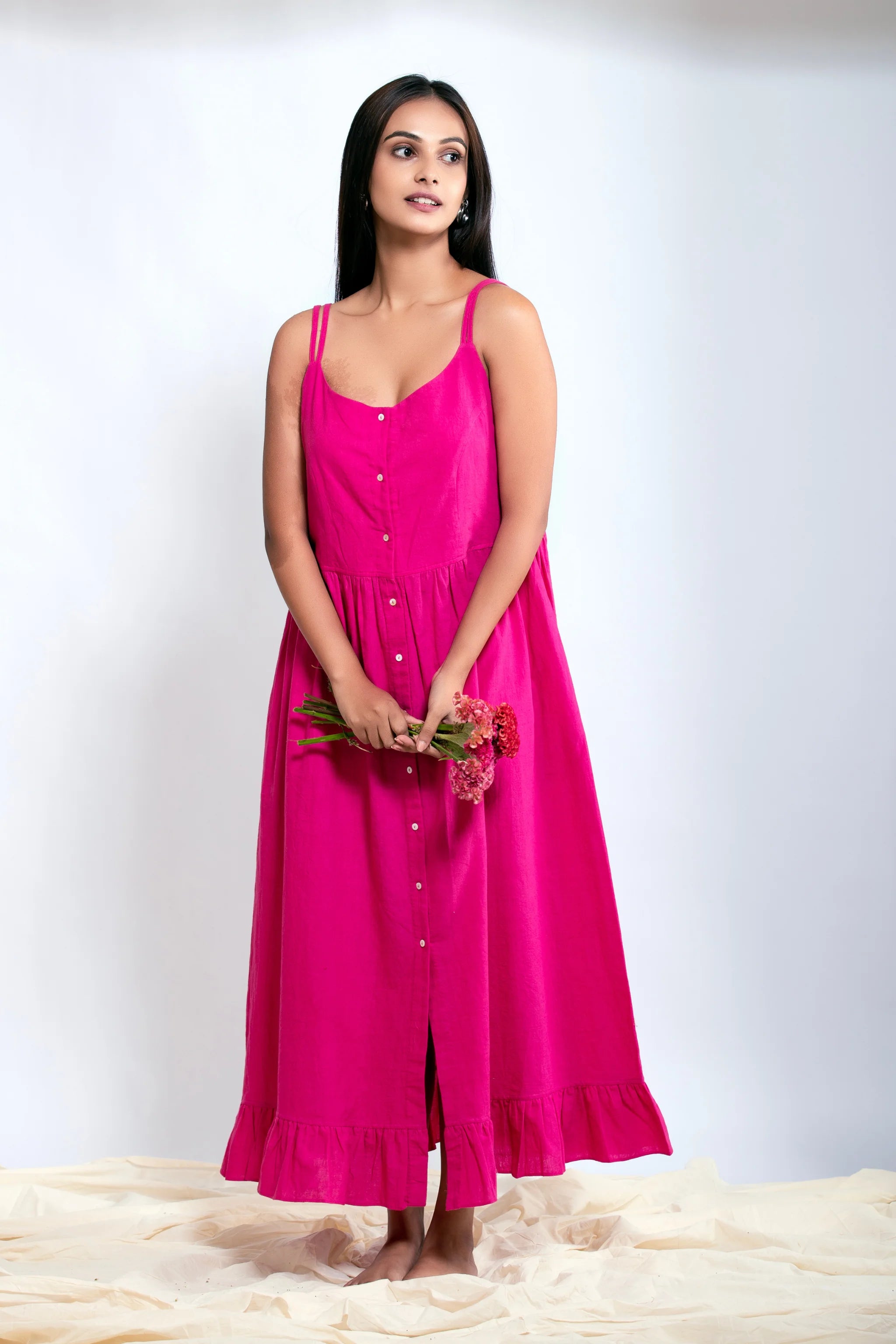 Meher Dress - Electric Pink