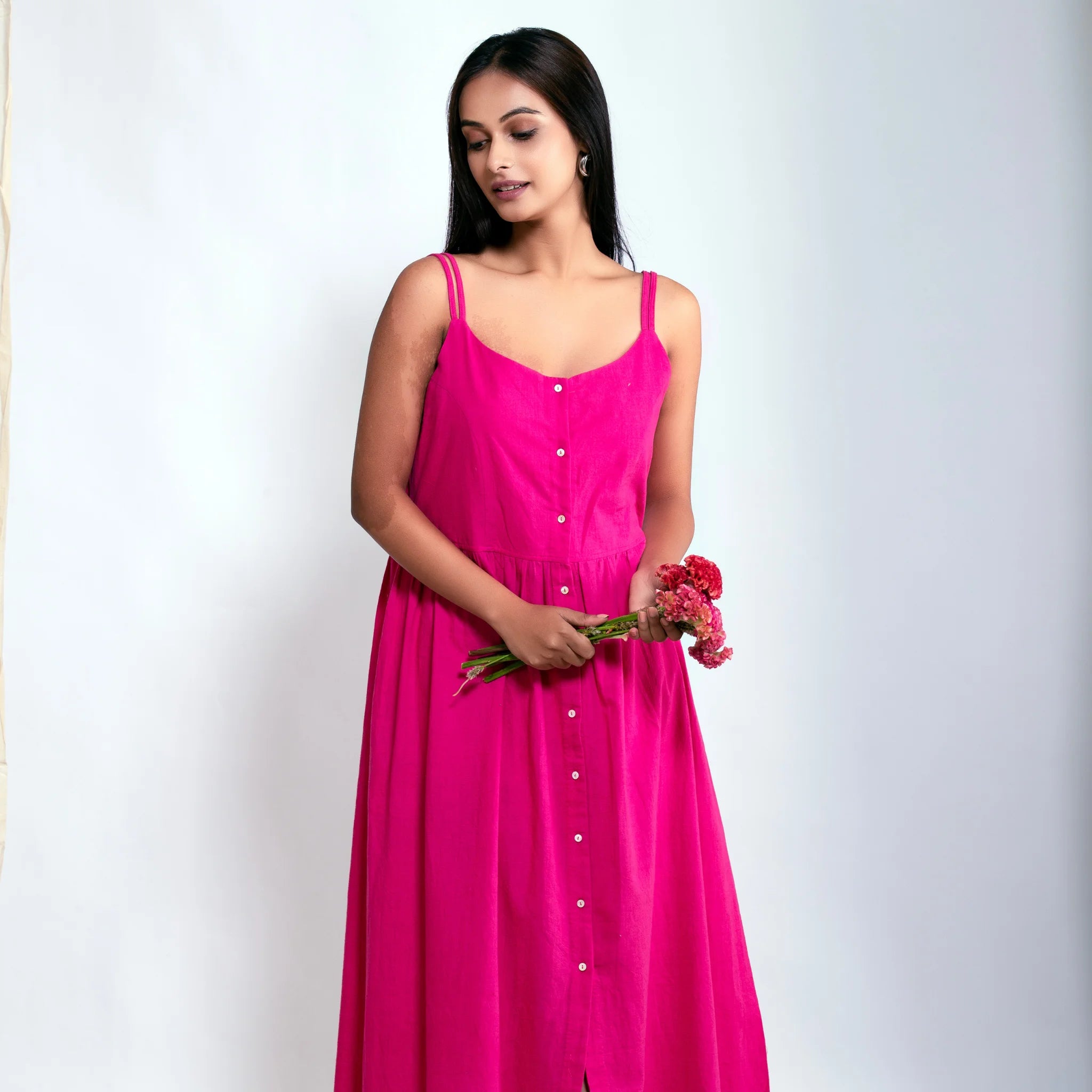 Meher Dress - Electric Pink