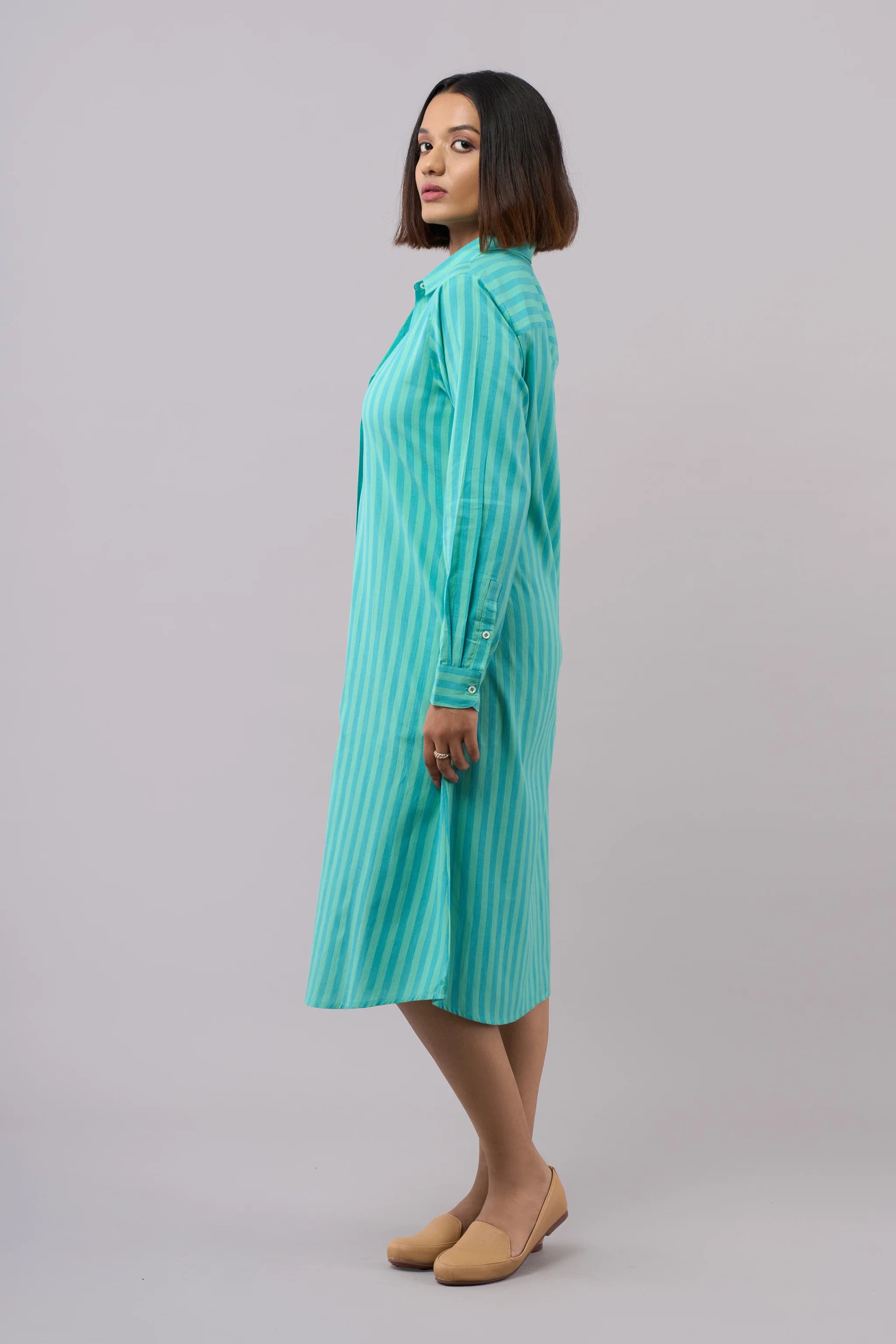 Minty Jade Shirt Dress