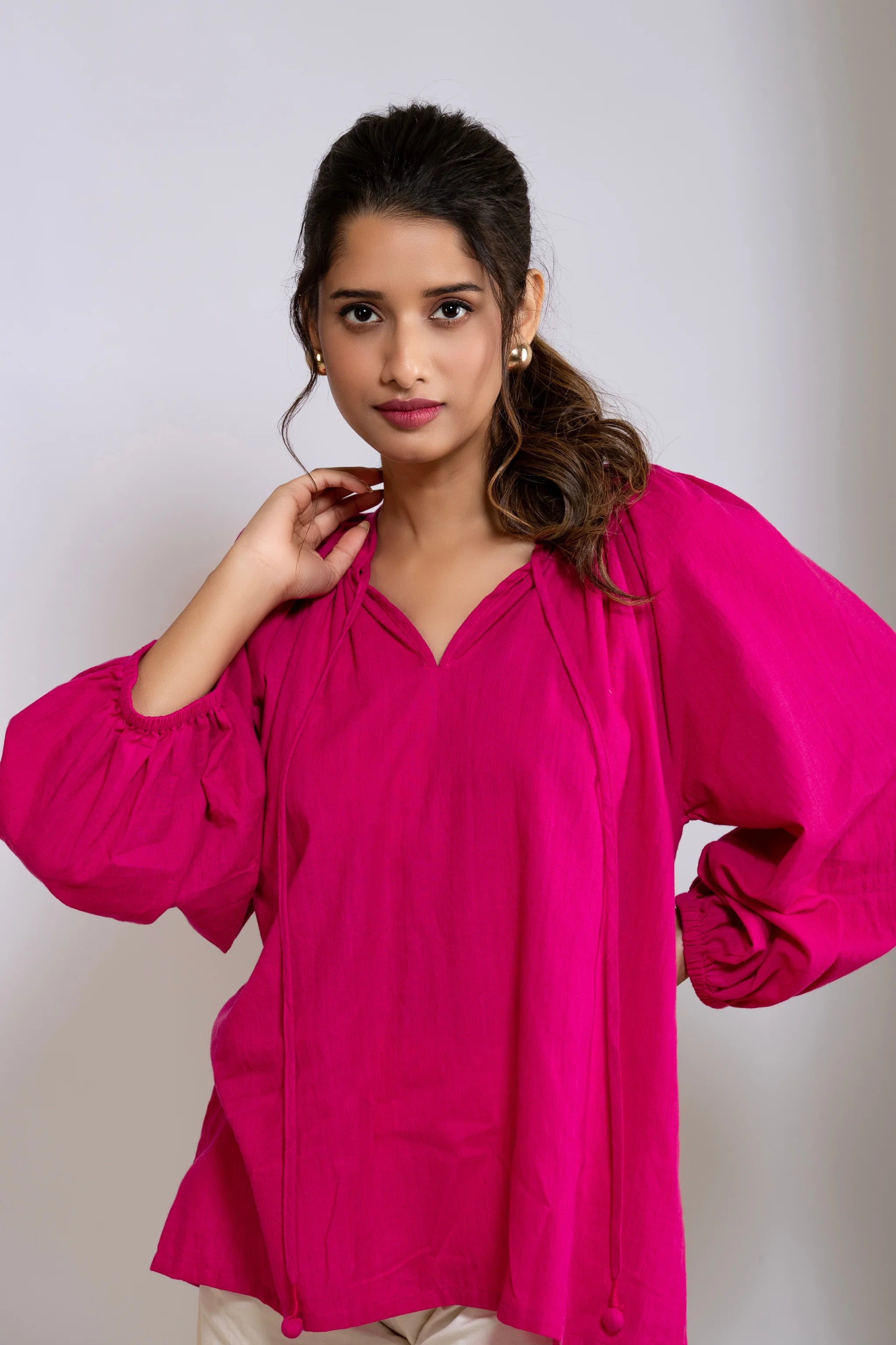 Saira Top - Electric Pink