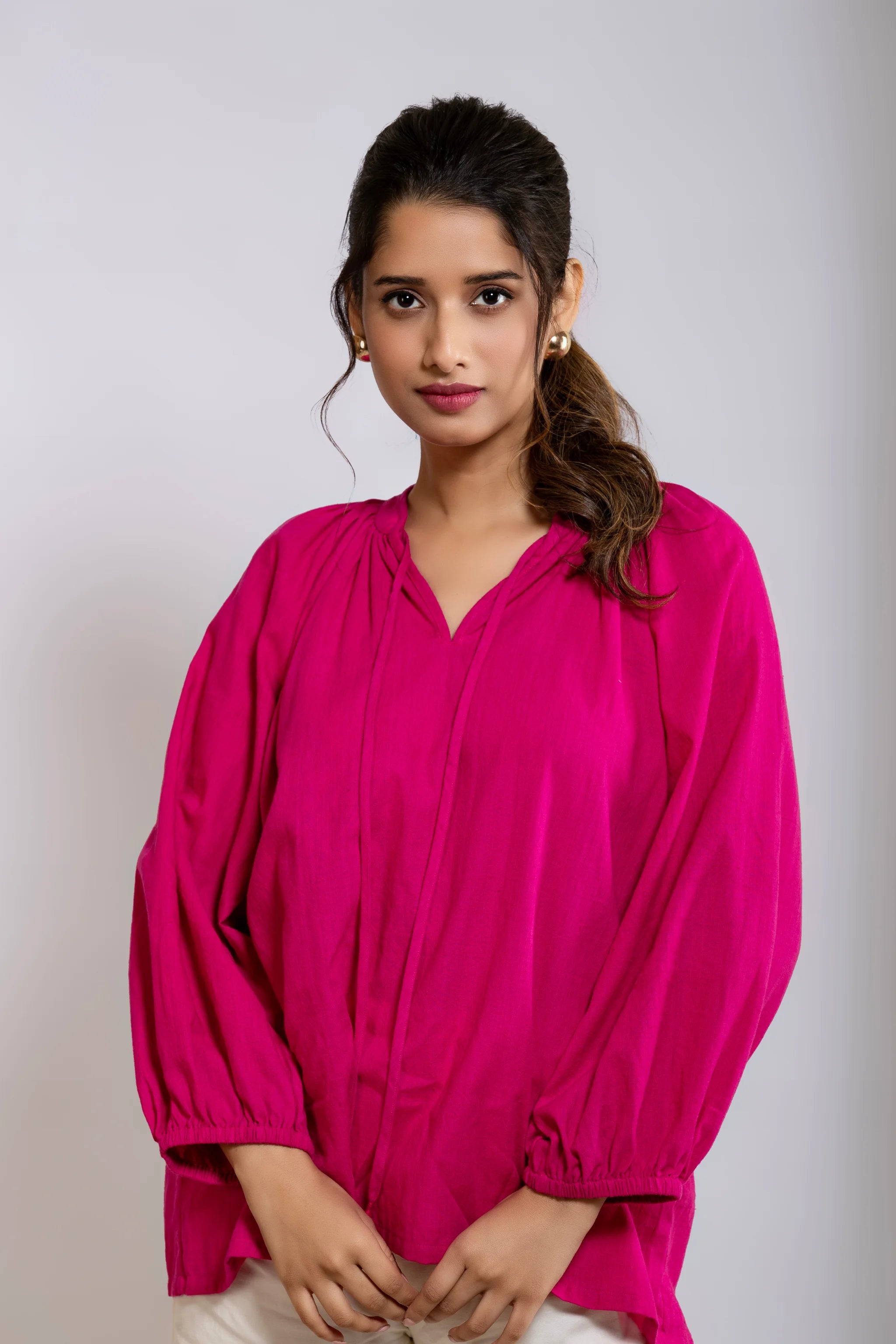 Saira Top - Electric Pink