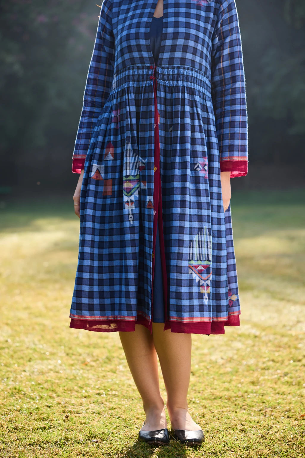 Sama Overlay — jamdani cotton overlay — fabric detail | Sarron