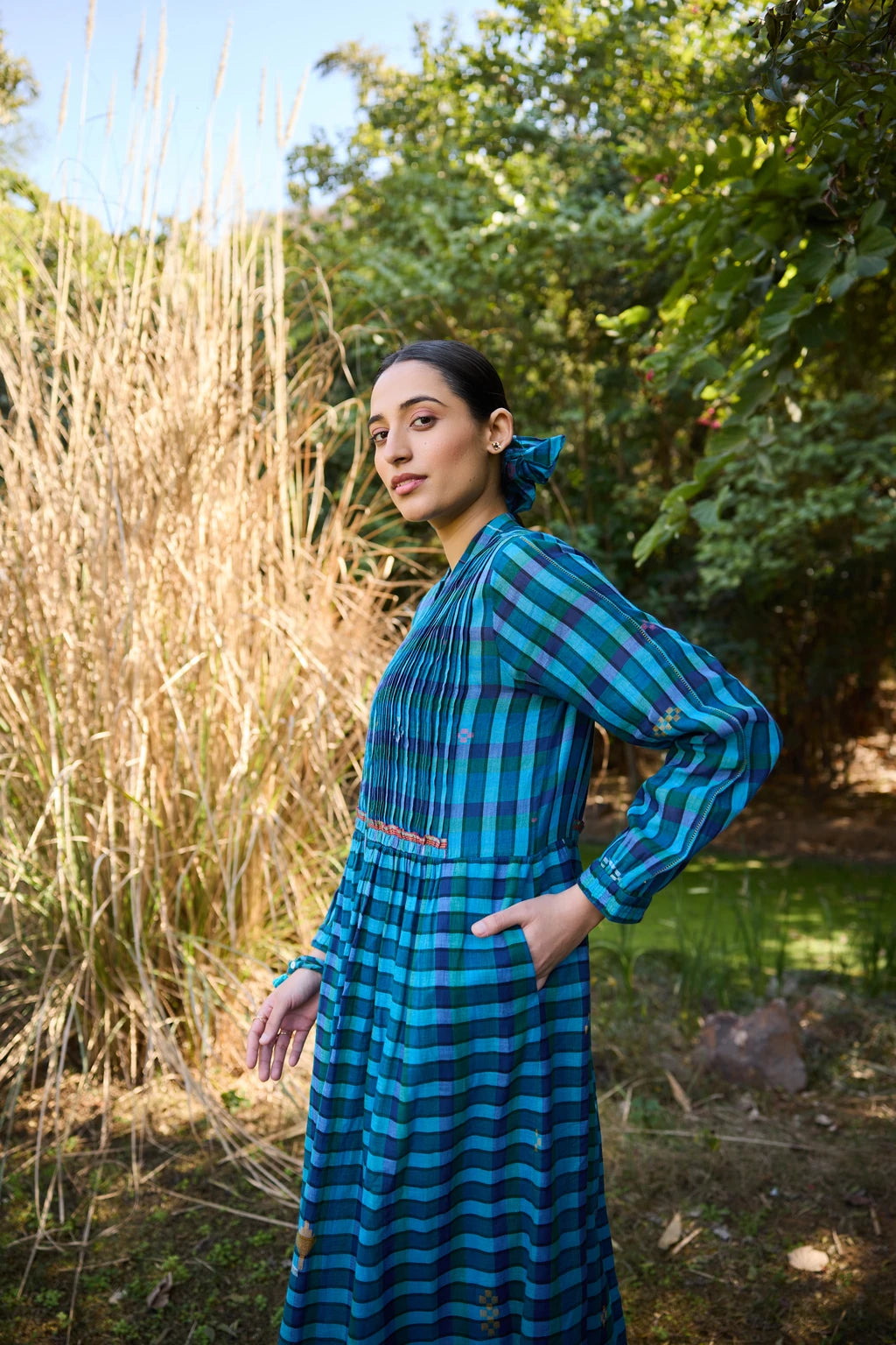 Taal Dress — jamdani cotton dress — campaign shot | Sarron