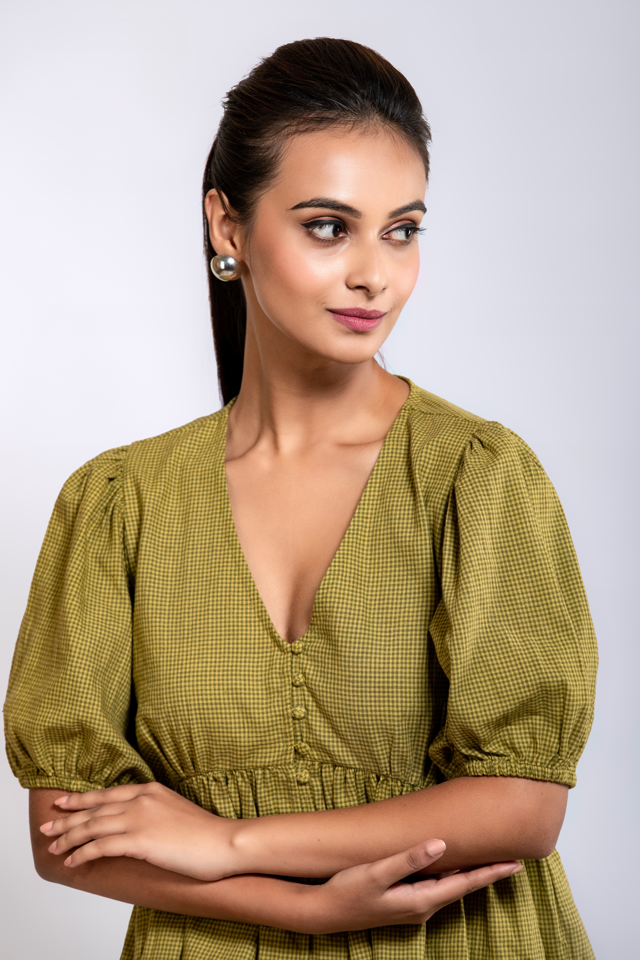 Trisha Top - Mustard Green